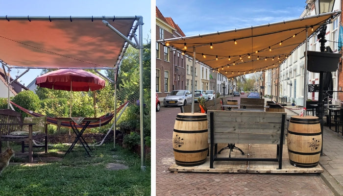 Steigerbuis overkapping maken