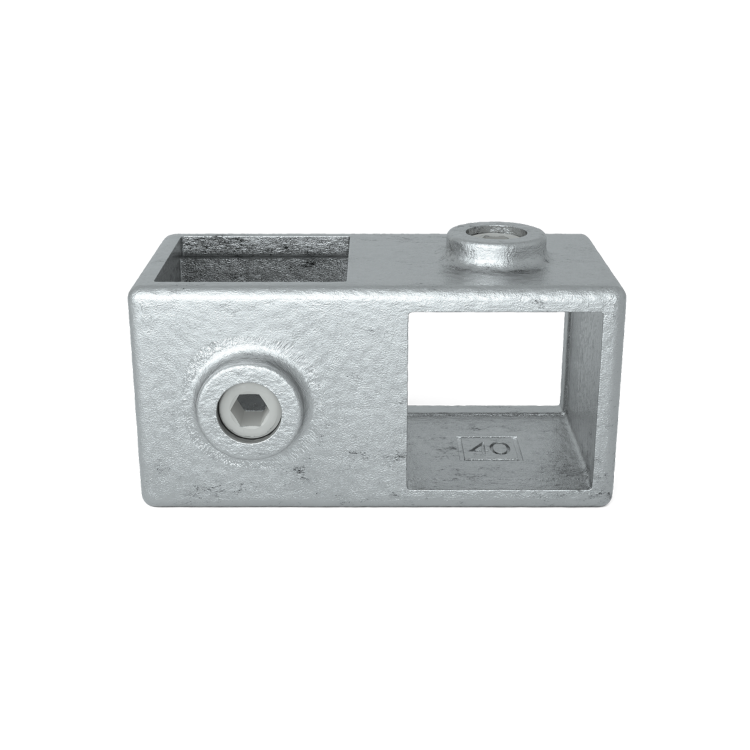 Kruisstuk 90º 40 mm vierkant