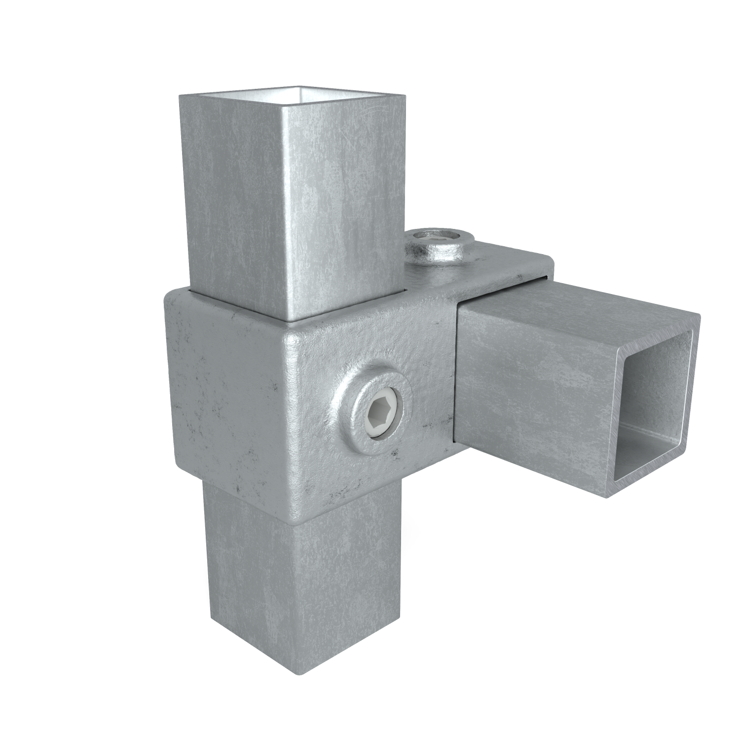 Kruisstuk 90º 40 mm vierkant