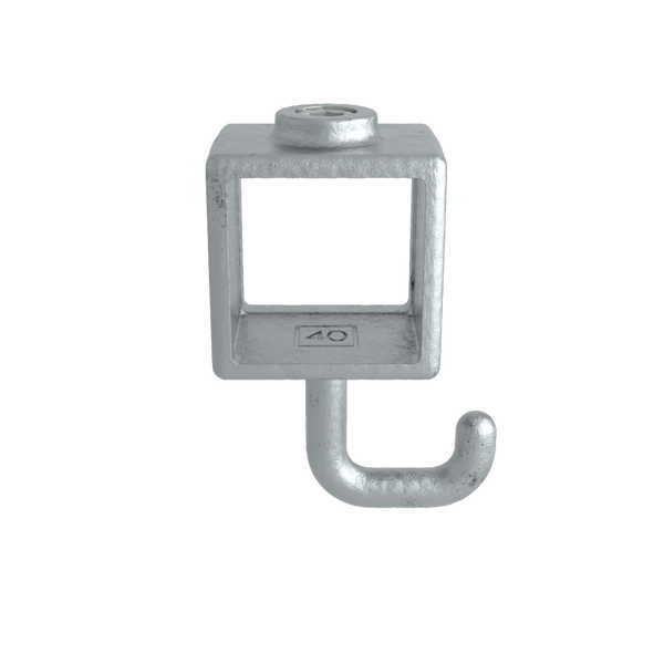Kapstokhaak 40 mm vierkant