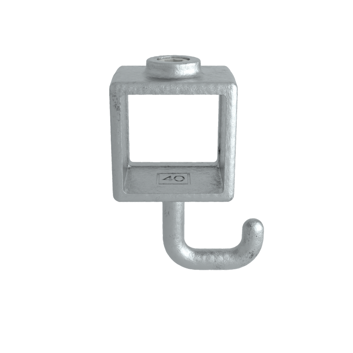 Kapstokhaak 40 mm vierkant
