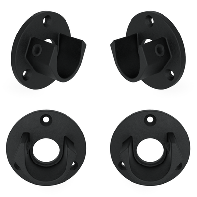 Buiskoppeling Voetplaat met inleg zwart (set) 33,7 mm - vooraanzicht buiskoppeling (Steigerbuisstunter.nl)