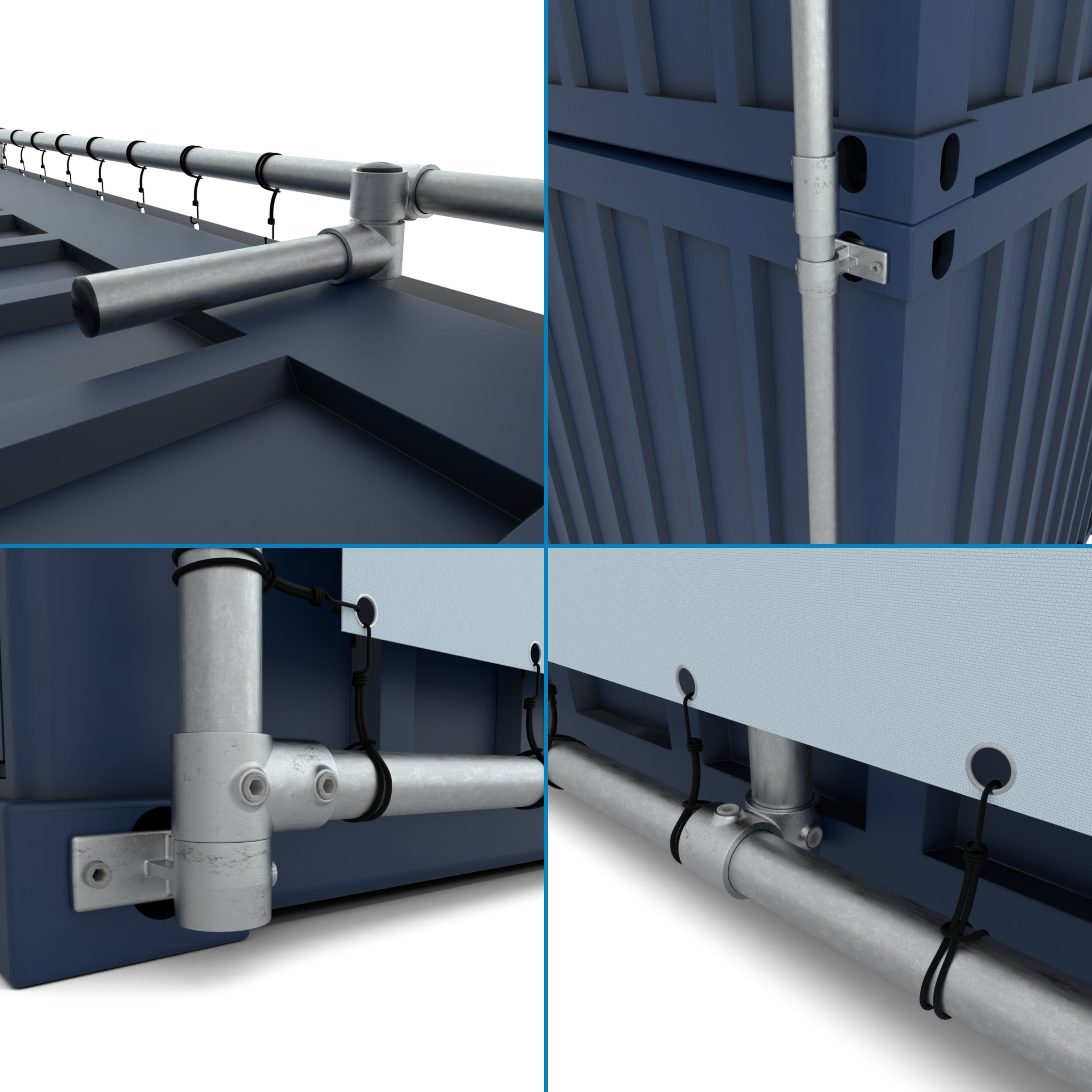 Dubbel containerframe voor lange zijde gestapelde 20ft containers (25)