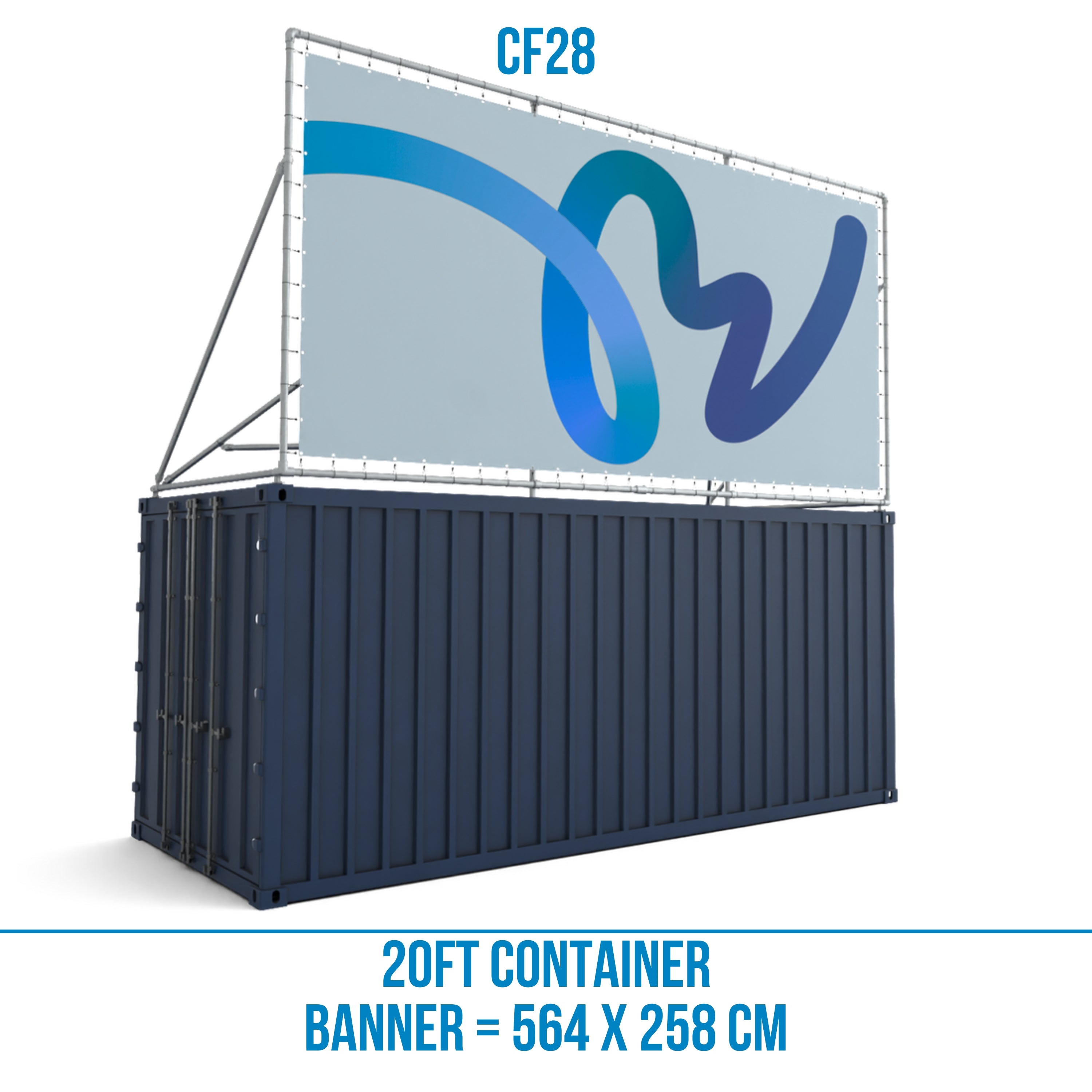 Containerframe voor bovenop 20ft container - lange zijde (28)