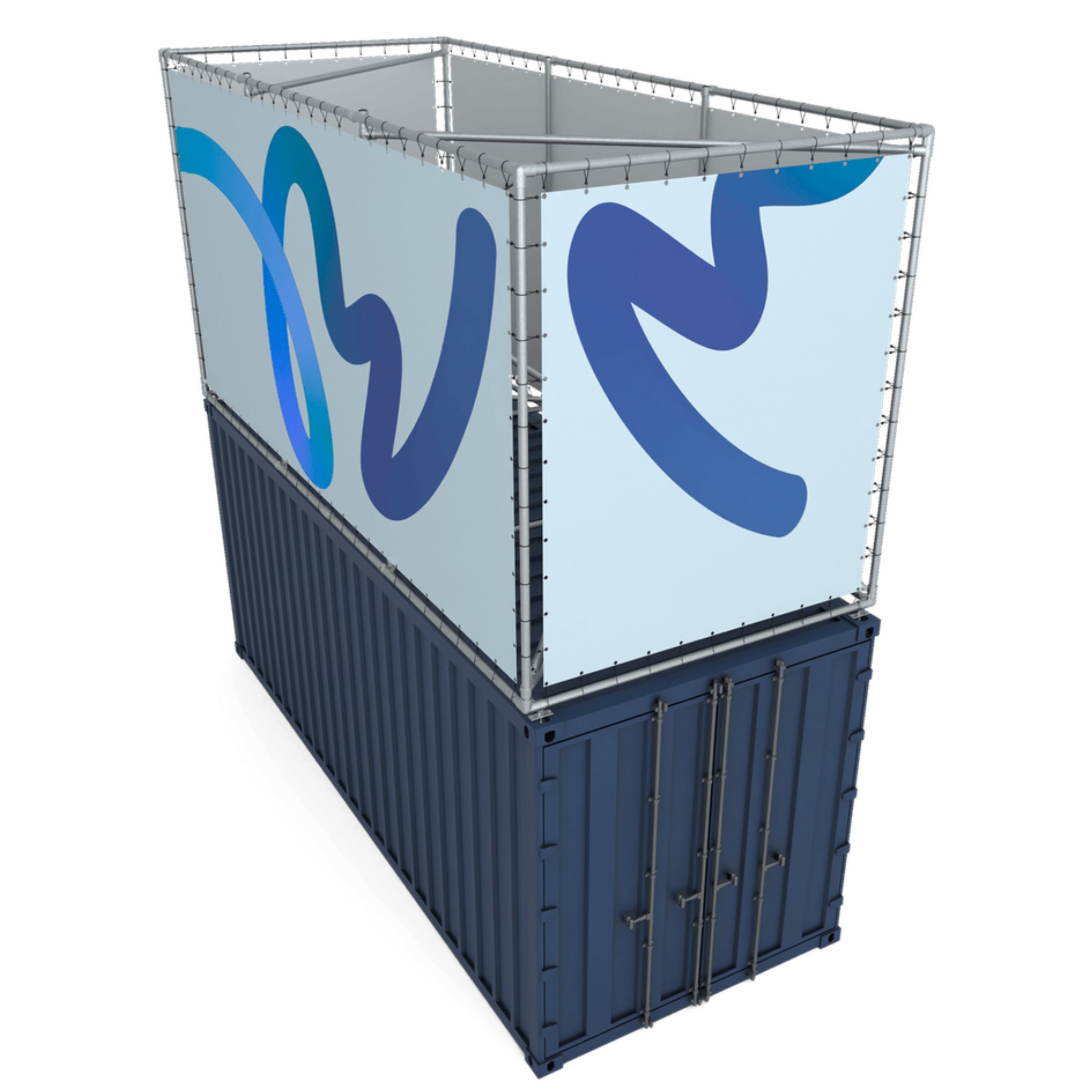 Containerframe voor bovenop 20ft container - rondom, 4 zijden (29)