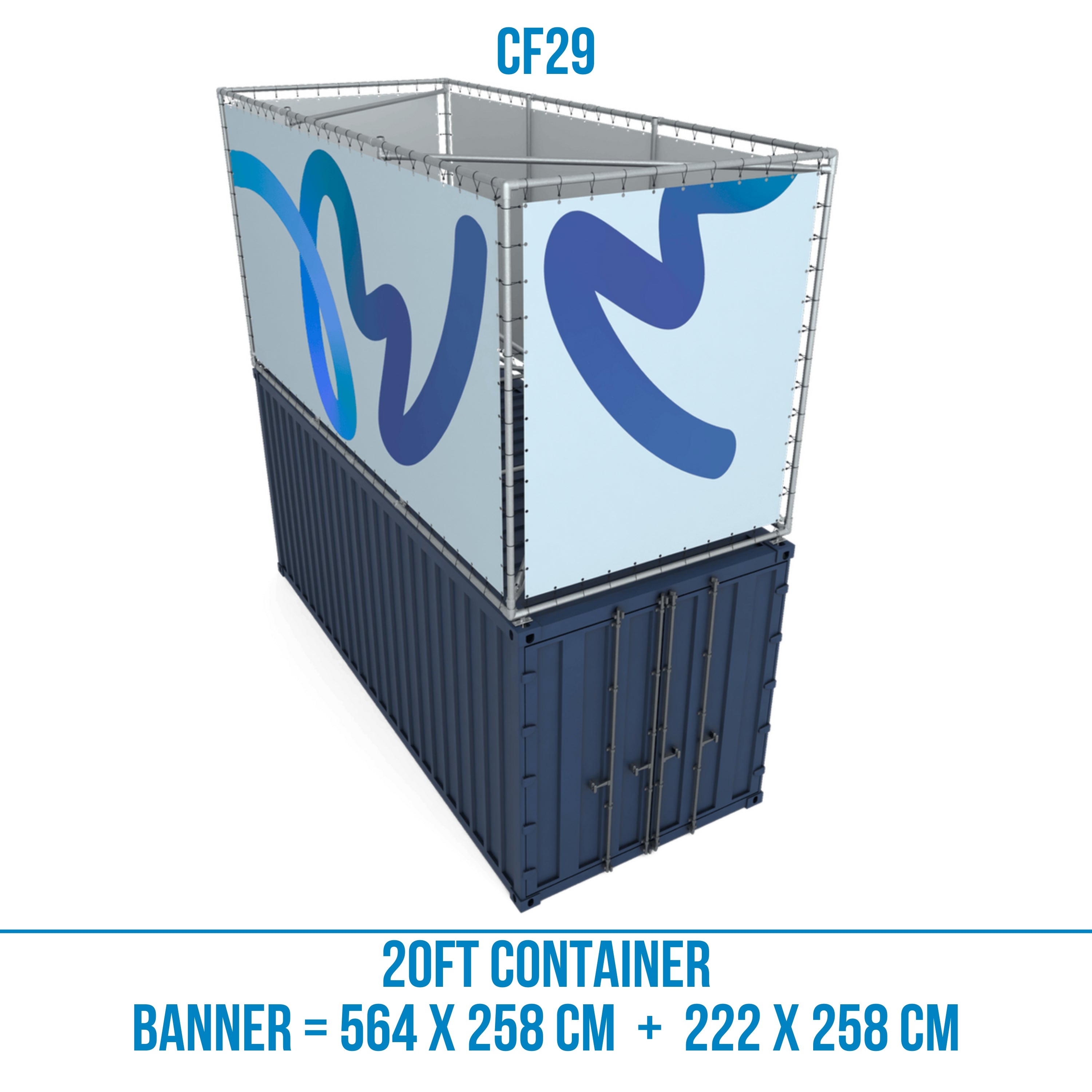 Containerframe voor bovenop 20ft container - rondom, 4 zijden (29)
