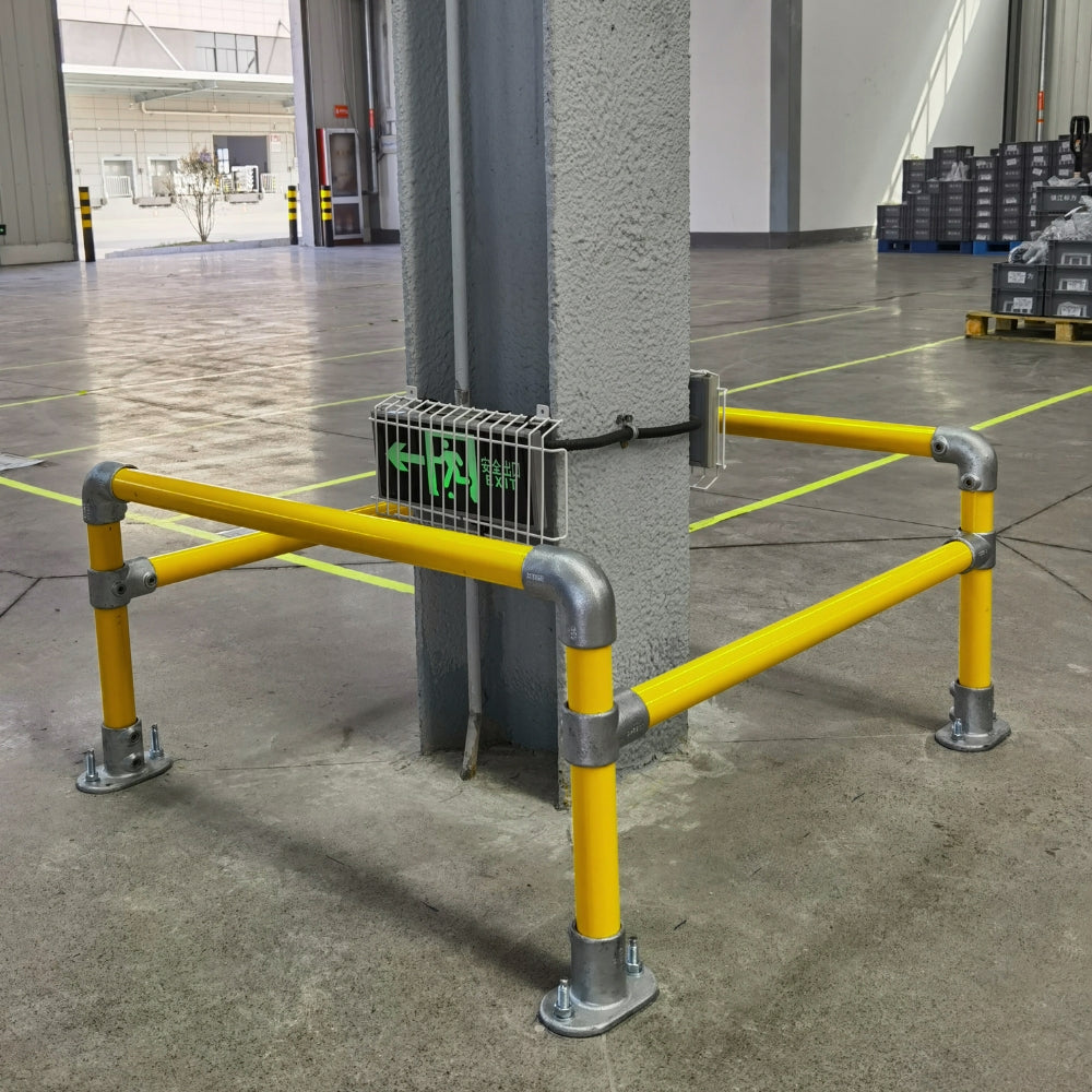 Kolombeschermer vierkant voor aanrijdbeveiliging