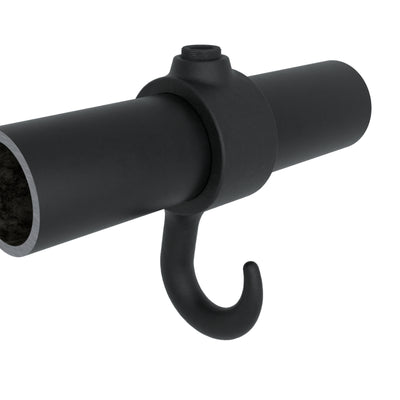 Kapstokhaak zwart 26,9 mm