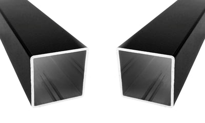 Steigerbuis vierkant zwart aluminium 40 mm