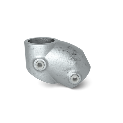 Buiskoppeling T-stuk kort 45° - 60° 42,4 mm - vooraanzicht buiskoppeling (Steigerbuisstunter.nl)