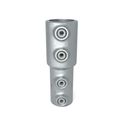 Buiskoppeling Koppelstuk verloop 33,7 mm - 26,9 mm - vooraanzicht buiskoppeling (Steigerbuisstunter.nl)