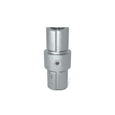 Buiskoppeling Koppelstuk inwendig 42,4 mm - vooraanzicht buiskoppeling (Steigerbuisstunter.nl)