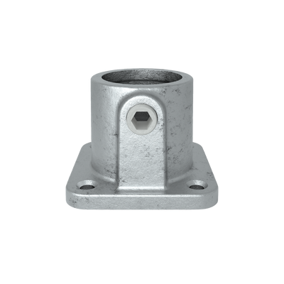 Buiskoppeling Voetplaat vierkant 33,7 mm - vooraanzicht buiskoppeling (Steigerbuisstunter.nl)