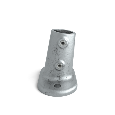 Buiskoppeling Voetplaat ovaal ±11º 42,4 mm - vooraanzicht buiskoppeling (Steigerbuisstunter.nl)