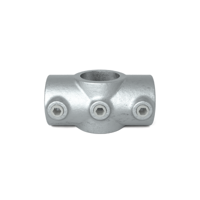 Buiskoppeling Kruisstuk 1-vlak 21,3 mm - vooraanzicht buiskoppeling (Steigerbuisstunter.nl)