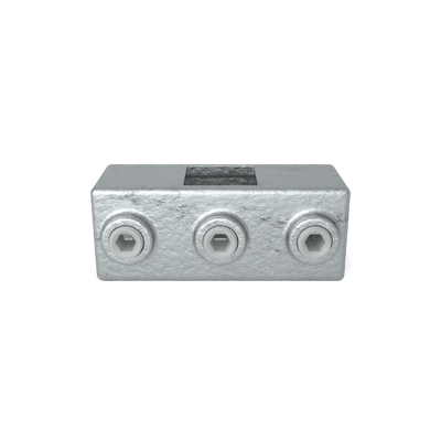 Buiskoppeling Kruisstuk 1-vlak 25 mm vierkant - vooraanzicht buiskoppeling (Steigerbuisstunter.nl)