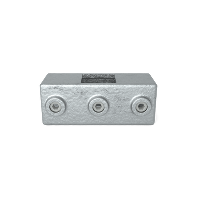 Buiskoppeling Kruisstuk 1-vlak 40 mm vierkant - vooraanzicht buiskoppeling (Steigerbuisstunter.nl)