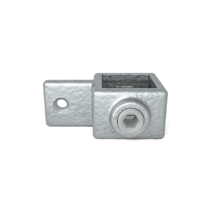 Buiskoppeling Oogdeel scharnierstuk 25 mm vierkant - vooraanzicht buiskoppeling (Steigerbuisstunter.nl)