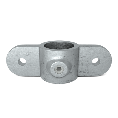 Buiskoppeling Oogdeel dubbel scharnierstuk 180º 48,3 mm - vooraanzicht buiskoppeling (Steigerbuisstunter.nl)