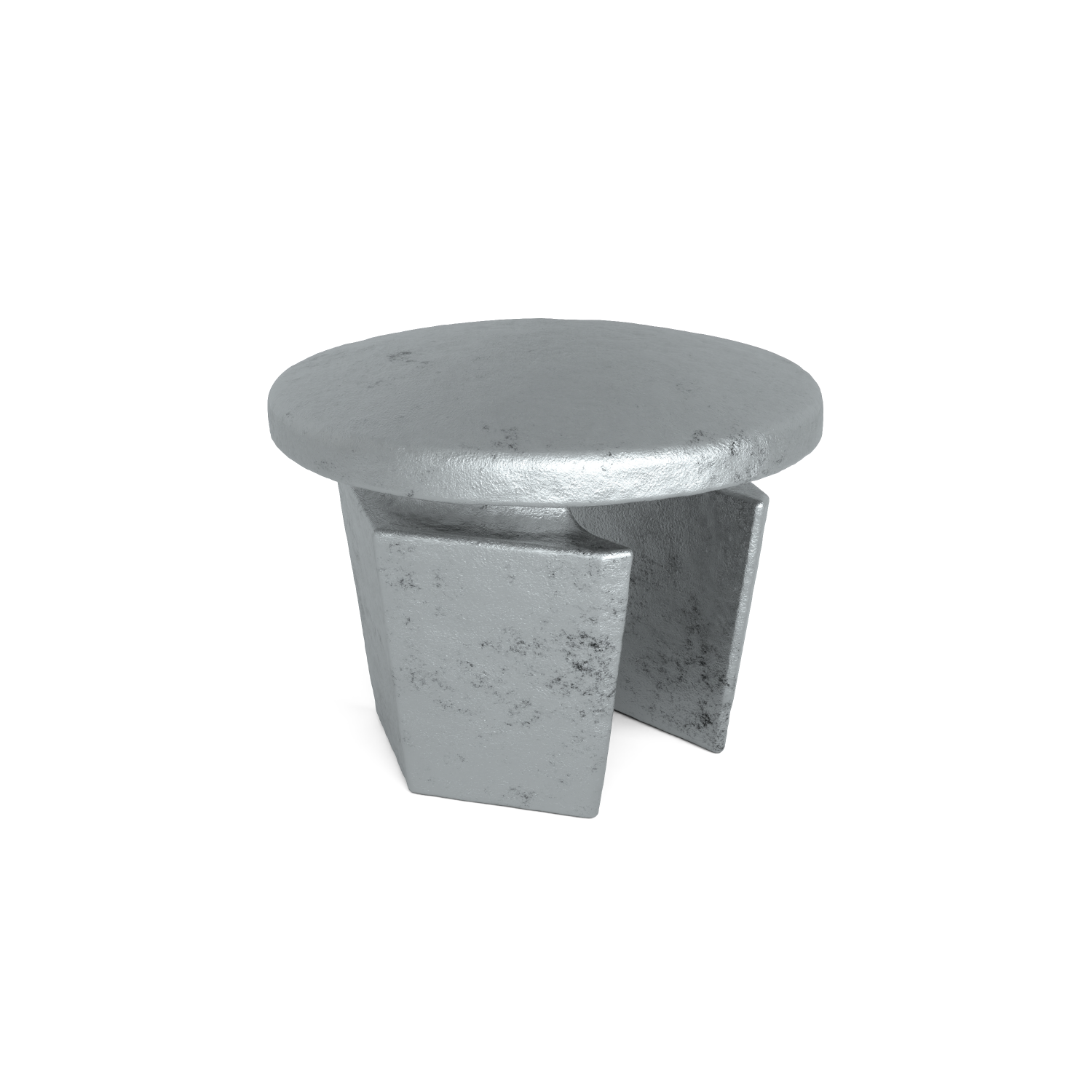 Buiskoppeling Afdekdop metaal 60,3 mm - vooraanzicht buiskoppeling (Steigerbuisstunter.nl)