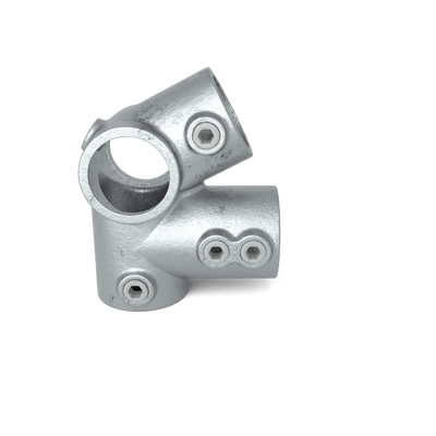 Buiskoppeling Kniestuk dakrand 26,9 mm - vooraanzicht buiskoppeling (Steigerbuisstunter.nl)