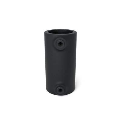 Buiskoppeling Koppelstuk zwart 42,4 mm - vooraanzicht buiskoppeling (Steigerbuisstunter.nl)