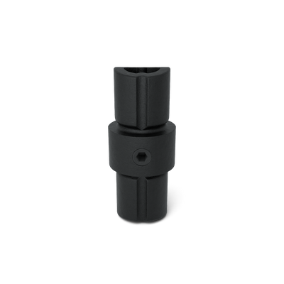 Buiskoppeling Koppelstuk inwendig zwart 26,9 mm - vooraanzicht buiskoppeling (Steigerbuisstunter.nl)