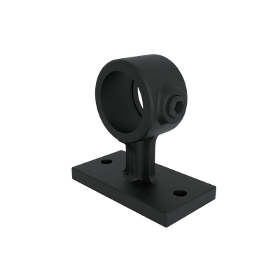 Buiskoppeling Leuningdrager - zwart voor buiten - 42,4 mm - vooraanzicht buiskoppeling (Steigerbuisstunter.nl)