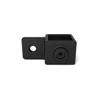 Buiskoppeling Oogdeel scharnierstuk zwart 40 mm vierkant - vooraanzicht buiskoppeling (Steigerbuisstunter.nl)