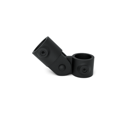 Buiskoppeling Scharnierstuk enkel - zwart voor buiten - 42,4 mm - vooraanzicht buiskoppeling (Steigerbuisstunter.nl)