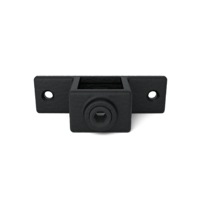 Buiskoppeling Bevestigingsring dubbel zwart 25 mm vierkant - vooraanzicht buiskoppeling (Steigerbuisstunter.nl)