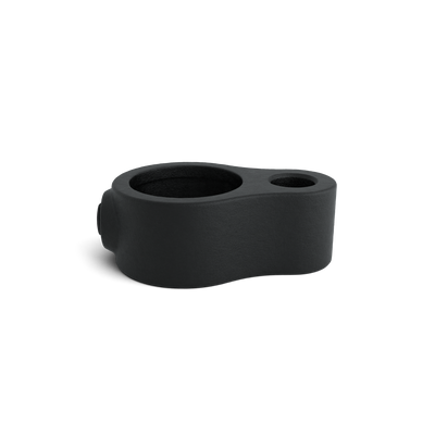 Buiskoppeling Scharnieroog zwart 26,9 mm - vooraanzicht buiskoppeling (Steigerbuisstunter.nl)