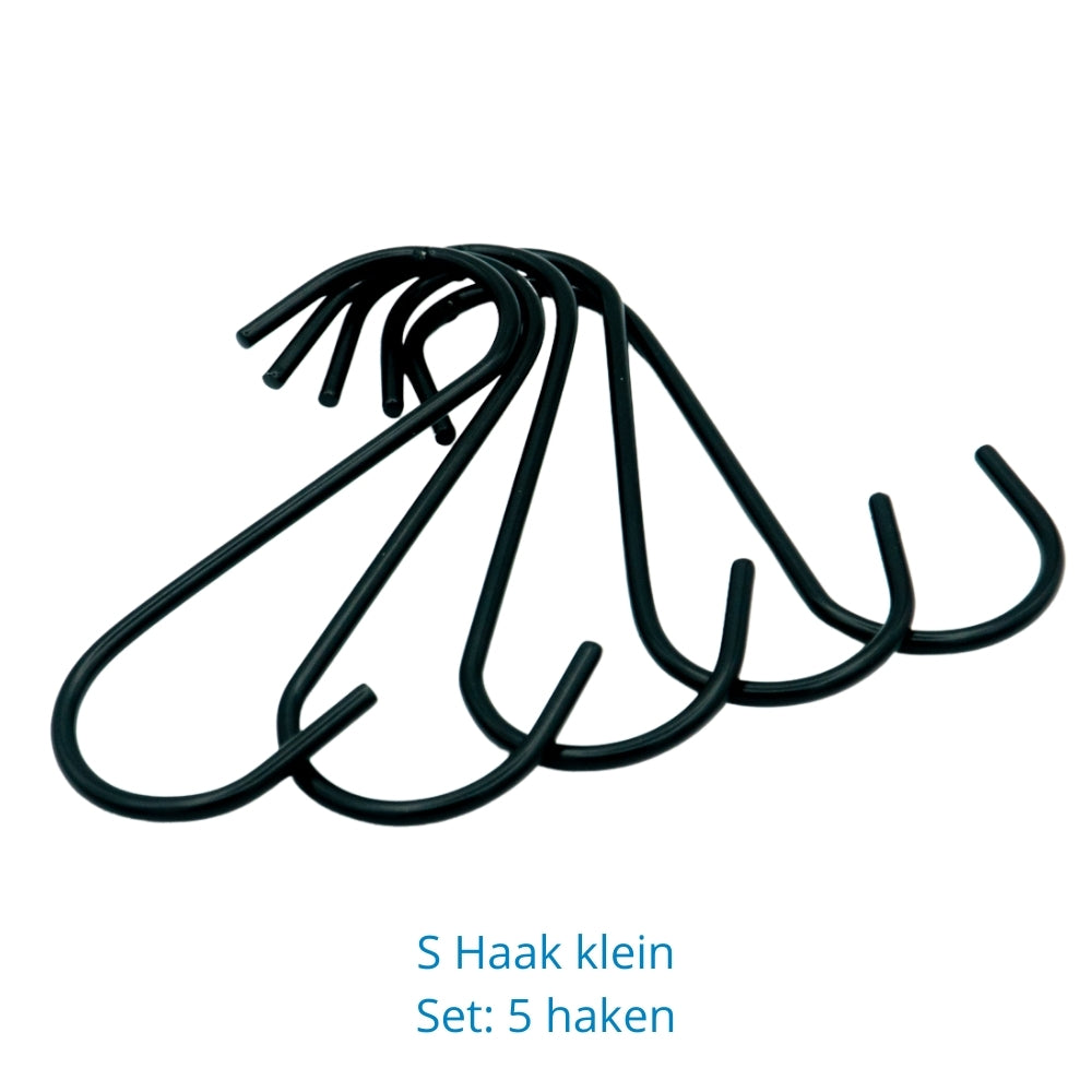 S haken zwart (set van 5 S-haken)