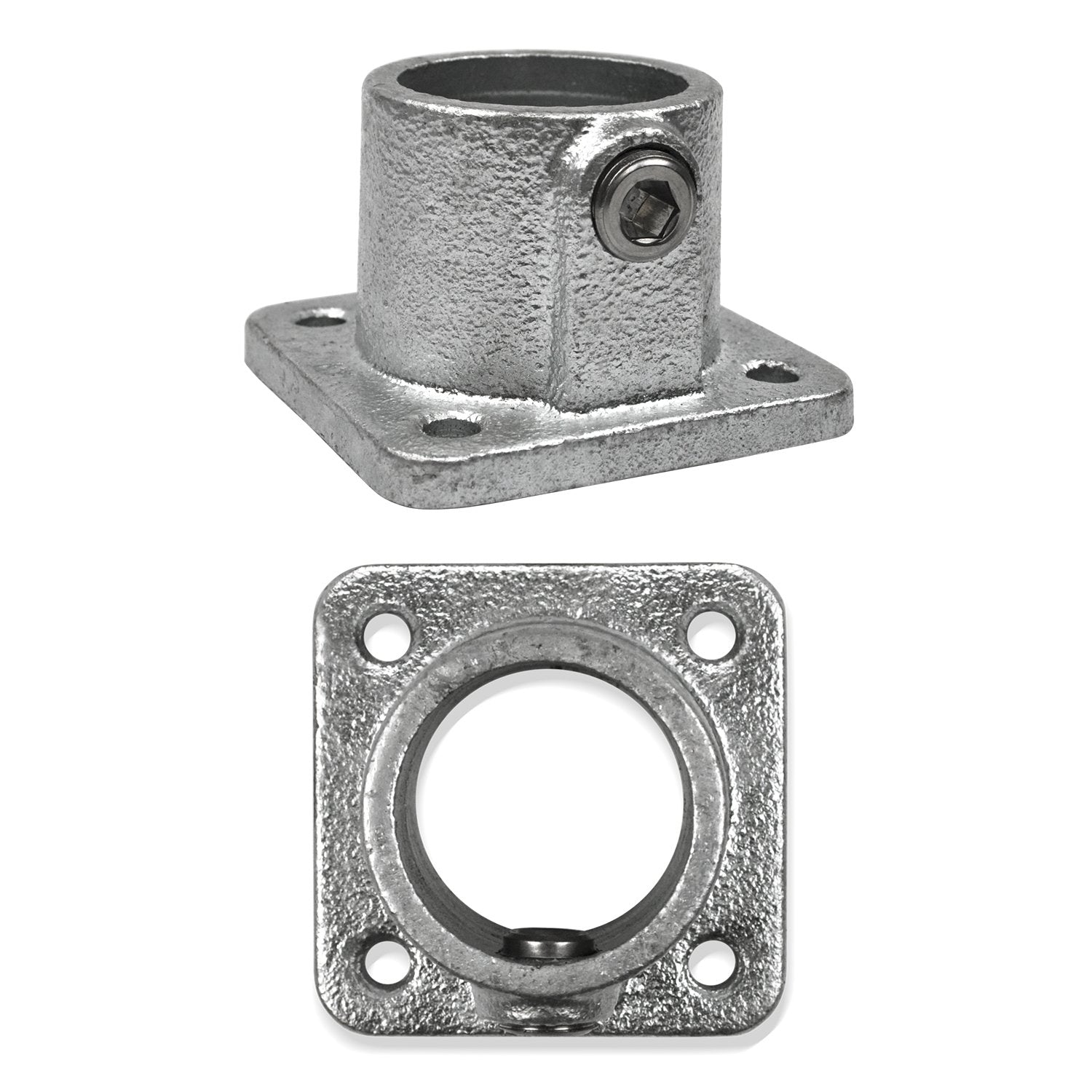 Voetplaat vierkant 33,7 mm - Buiskoppelingen -