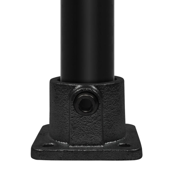 Voetplaat vierkant zwart 42,4 mm - Buiskoppelingen - 