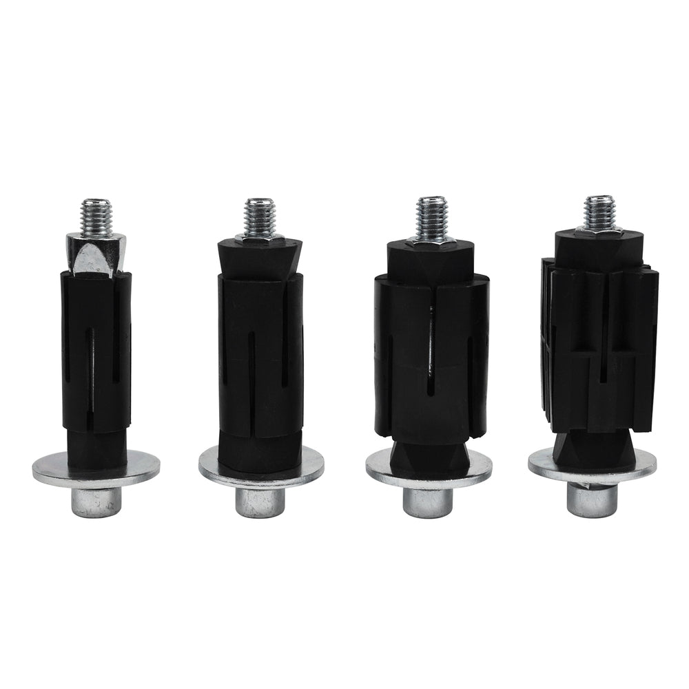 Zwenkwiel zwart met rem 50 mm - incl. expander