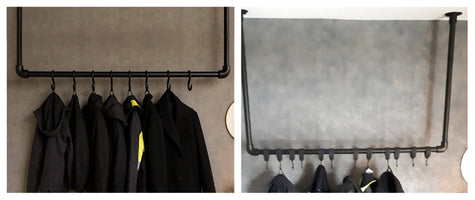 Hangend kledingrek van steigerbuis maken