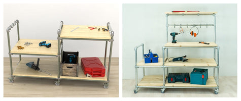 Een duurzame werkbank maken met steigerbuizen