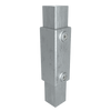 Koppelstuk 90º 40 mm vierkant
