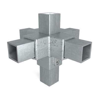 Kruisstuk 4-weg 40 mm vierkant