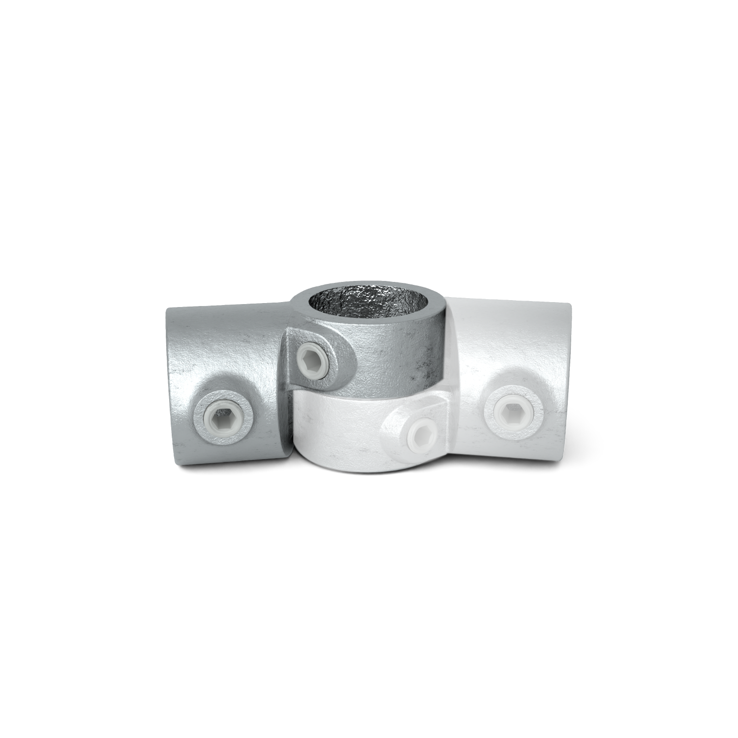 Buiskoppeling Verstelbaar hoekstuk 90º - 240º 42,4 mm - 1 stuk - vooraanzicht buiskoppeling (Steigerbuisstunter.nl)