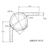Bevestigingsring dubbel 90º zwart 48,3 mm