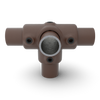 T-stuk zij-uitgang vintage 26,9 mm