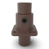 Voetplaat vierkant vintage 33,7 mm