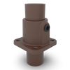 Voetplaat vierkant vintage 33,7 mm