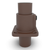 Voetplaat vierkant vintage 33,7 mm