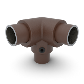 Kniestuk 3-weg 90º vintage 33,7 mm