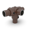 T-stuk zij-uitgang vintage 33,7 mm