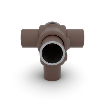 T-stuk zij-uitgang vintage 33,7 mm