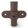 Oogdeel dubbel scharnierstuk 180º vintage 33,7 mm